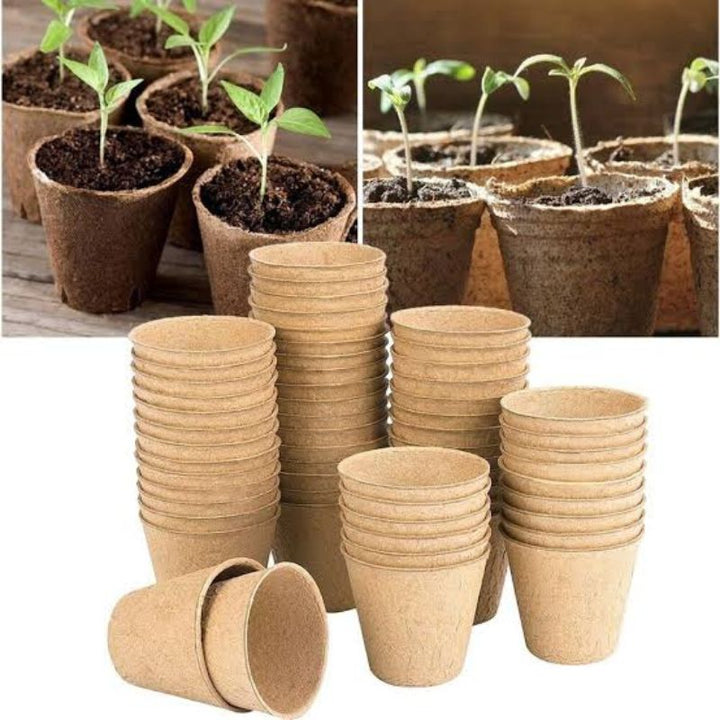 6cm Round Fibre Pots (Pack of 96) - Savvy Gardens Centre