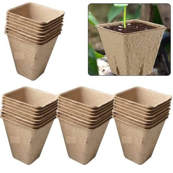 6cm Square fibre pots ( pack of ) - Savvy Gardens Centre