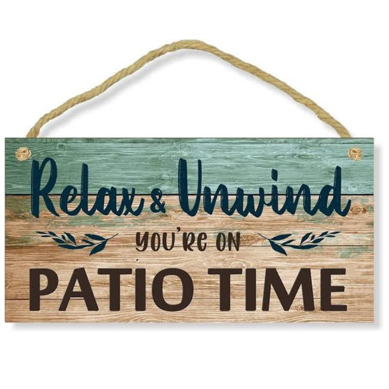 Wooden Garden Sign: Relax And Unwind - Savvy Gardens Centre