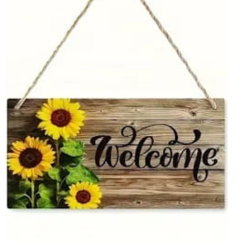 Wooden Garden Sign: Welcome - Savvy Gardens Centre