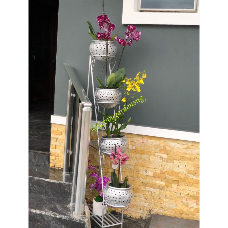4-Pot Plant Stand With 2Tiers - Savvy Gardens Centre