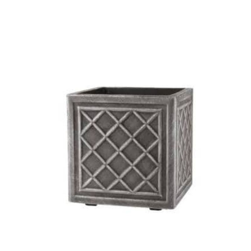 Garden Square Lead Effect Planter-31*30Cm - Savvy Gardens Centre